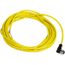Sensor Cordset, 3-Pin UNF Elbowed, PVC Jacket, 5m Cable, 4 Amp, 250 VAC, IP67, XZCPV1965L5