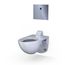 ECOPOWER Touchless 1.0 GPF High Efficiency Concealed Toilet Flushometer Valve for Back Spud with 14 x 12 Cover Plate, Stainless Steel