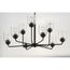 Acadia 9 Light Black Chandelier Ceiling Light (Satin Nickel), 12277CDBK
