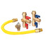 3/4" IPS x 3/4" MIP Service Valve Kit with 18" Gas Connector & PRV Valve (Lead Free)