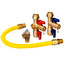 3/4" FIP x 3/4" MIP Service Valve Kit with 18" Gas Connector & PRV Valve (Lead Free)