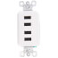 Radiant 4-Port USB Charger - White (4.2A)