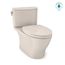 MS442124CUFG#12 Nexus 1.0 GPF 2-Piece Elongated 1.0 GPF Universal Height Toilet w/ CEFIONTECT & SS124 Softclose Seat, Washlet + Ready (Sedona Beige)