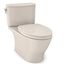 MS442124CUFG#12 Nexus 1.0 GPF 2-Piece Elongated 1.0 GPF Universal Height Toilet w/ CEFIONTECT & SS124 Softclose Seat, Washlet + Ready (Sedona Beige)