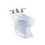 Clayton Deck Mount Vertical Spray Flushing Rim Bidet, Cotton White - BT784B#01