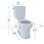 Entrada Two-Piece Round 1.28 GPF Universal Height Toilet, Cotton White - CST243EF#01