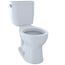 Entrada Two-Piece Round 1.28 GPF Universal Height Toilet, Cotton White - CST243EF#01