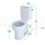 Entrada Two-Piece Round 1.28 GPF Universal Height Toilet with Right-Hand Trip Lever, Cotton White - CST243EFR#01