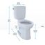 Entrada Two-Piece Elongated 1.28 GPF Universal Height Toilet, Cotton White - CST244EF#01