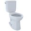 Entrada Two-Piece Elongated 1.28 GPF Universal Height Toilet, Cotton White - CST244EF#01