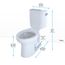 Entrada Two-Piece Elongated 1.28 GPF Universal Height Toilet with Right-Hand Trip Lever, Cotton White - CST244EFR#01