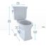 Promenade II 1G Two-Piece Elongated 1.0 GPF Universal Height Toilet with CEFIONTECT, Cotton White - CST404CUFG#01