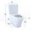 Aquia IV Two-Piece Elongated Dual Flush 1.28 and 0.9 GPF Toilet with CEFIONTECT, Cotton White - CST446CEMFGN#01