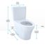 Aquia IV Two-Piece Elongated Dual Flush 1.28 and 0.9 GPF Skirted Toilet with CEFIONTECT, Cotton White - CST446CEMGN#01