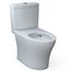 Aquia IV Two-Piece Elongated Dual Flush 1.28 and 0.9 GPF Skirted Toilet with CEFIONTECT, Cotton White - CST446CEMGN#01