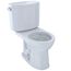 Drake II Two-Piece Round 1.28 GPF Universal Height Toilet with CEFIONTECT, Cotton White - CST453CEFG#01