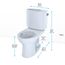 Drake II Two-Piece Round 1.28 GPF Universal Height Toilet with CEFIONTECT and Right-Hand Trip Lever, Cotton White - CST453CEFRG#01