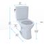 Drake II 1G Two-Piece Round 1.0 GPF Universal Height Toilet with CEFIONTECT, Cotton White - CST453CUFG#01