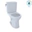 Drake II 1G Two-Piece Round 1.0 GPF Universal Height Toilet with CEFIONTECT, Cotton White - CST453CUFG#01