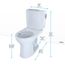 Drake II 1G Two-Piece Round 1.0 GPF Universal Height Toilet with CEFIONTECT and Right-Hand Trip Lever, Cotton White - CST453CUFRG#01