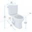 Drake II Two-Piece Elongated 1.28 GPF Universal Height Toilet with CEFIONTECT, Cotton White - CST454CEFG#01