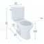 Drake II Two-Piece Elongated 1.28 GPF Universal Height Toilet with CEFIONTECT, Cotton White - CST454CEFG#01
