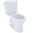 Drake II Two-Piece Elongated 1.28 GPF Universal Height Toilet with CEFIONTECT, Cotton White - CST454CEFG#01