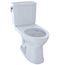 Drake II 1G Two-Piece Elongated 1.0 GPF Universal Height Toilet with CEFIONTECT, Cotton White - CST454CUFG#01