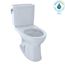 Drake II 1G Two-Piece Elongated 1.0 GPF Universal Height Toilet with CEFIONTECT, Cotton White - CST454CUFG#01