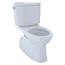 Vespin II Two-Piece Elongated 1.28 GPF Universal Height Skirted Design Toilet with CEFIONTECT, Cotton White - CST474CEFG#01