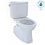 Vespin II Two-Piece Elongated 1.28 GPF Universal Height Skirted Design Toilet with CEFIONTECT, Cotton White - CST474CEFG#01