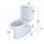 Vespin II Two-Piece Elongated 1.28 GPF Universal Height Skirted Toilet with CEFIONTECT and Right-Hand Trip Lever, Cotton White - CST474CEFRG#01