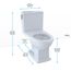 Connelly Two-Piece Elongated Dual-Max, Dual Flush 1.28 and 0.9 GPF Universal Height Toilet with CEFIONTECT, Cotton White - CST494CEMFG#01