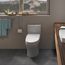 Aquia IV One-Piece Elongated Dual Flush 1.28 and 0.9 GPF WASHLET+ and Auto Flush Ready Toilet with CEFIONTECT, Cotton White - CST646CEMFGNAT40#01