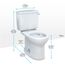 Drake Two-Piece Round 1.28 GPF Universal Height TORNADO FLUSH Toilet with CEFIONTECT, Cotton White - CST775CEFRG#01