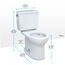 Drake Two-Piece Round 1.6 GPF Universal Height TORNADO FLUSH Toilet with CEFIONTECT, Cotton White - CST775CSFG#01