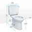 Drake Two-Piece Elongated 1.28 GPF TORNADO FLUSH Toilet with CEFIONTECT and Right-Hand Trip Lever, Cotton White - CST776CERG#01