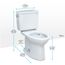 Drake Two-Piece Elongated 1.6 GPF Universal Height TORNADO FLUSH Toilet with CEFIONTECT, Cotton White - CST776CSFG#01