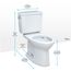 Drake Two-Piece Elongated 1.6 GPF TORNADO FLUSH Toilet with CEFIONTECT, Cotton White - CST776CSG#01