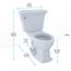 Eco Clayton Two-Piece Elongated 1.28 GPF Universal Height Toilet, Cotton White - CST784EF#01