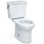 Drake Transitional Two-Piece Round 1.28 GPF Universal Height TORNADO FLUSH Toilet with CEFIONTECT, Cotton White - CST785CEFG#01