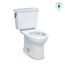 Drake Transitional Two-Piece Round 1.28 GPF Universal Height TORNADO FLUSH Toilet with CEFIONTECT, Cotton White - CST785CEFG#01
