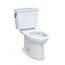 Drake Transitional Two-Piece Elongated 1.28 GPF Universal Height TORNADO FLUSH Toilet with 10 Inch Rough-In and CEFIONTECT, Cotton White - CST786CEFG.10#01