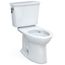 Drake Transitional Two-Piece Elongated 1.28 GPF Universal Height TORNADO FLUSH Toilet with CEFIONTECT, Cotton White - CST786CEFG#01