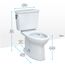 Drake Transitional Two-Piece Elongated 1.28 GPF TORNADO FLUSH Toilet with CEFIONTECT, Cotton White - CST786CEG#01