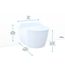 RP Wall-Hung Contemporary D-Shape Dual Flush 1.28 and 0.9 GPF Toilet with CEFIONTECT, Cotton White - CT447CFG#01
