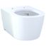 RP Wall-Hung Contemporary D-Shape Dual Flush 1.28 and 0.9 GPF Toilet with CEFIONTECT, Cotton White - CT447CFG#01