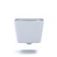 SP Wall-Hung Contemporary Square-Shape Dual Flush 1.28 and 0.9 GPF Toilet with CEFIONTECT- CT449CFG#01