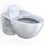 TORNADO FLUSH Commercial Flushometer Wall-Mounted Toilet with CEFIONTECT, Elongated, Cotton White - CT728CUVG#01