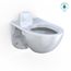 TORNADO FLUSH Commercial Flushometer Wall-Mounted Toilet with CEFIONTECT, Elongated, Cotton White - CT728CUVG#01